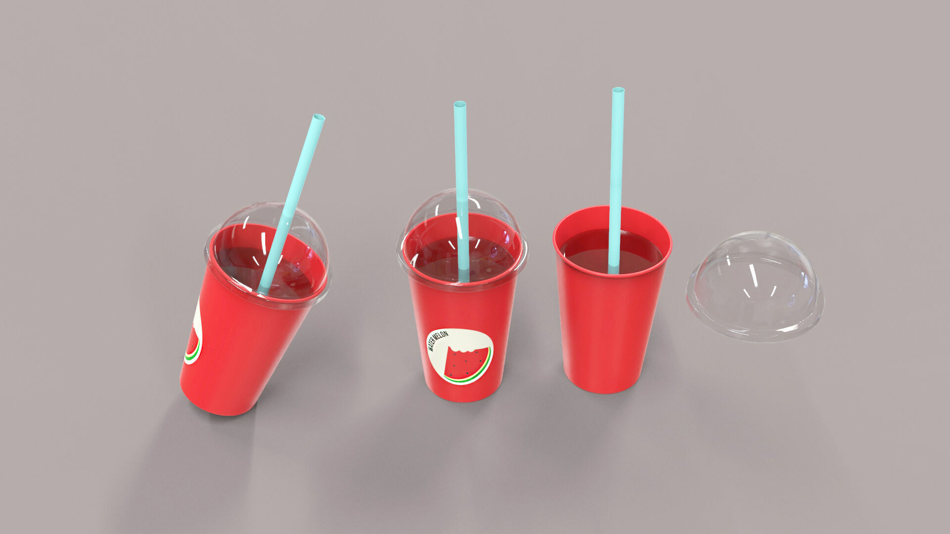 Low-Poly Cartoon Cup Paper 04  Low-poly 3D model_4