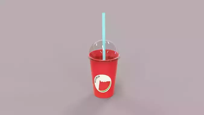 Low-Poly Cartoon Cup Paper 04  Low-poly 3D model