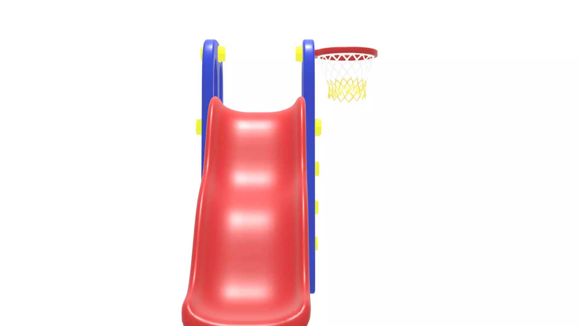 Playful Kids Slide with Basketball Hoop 3D model