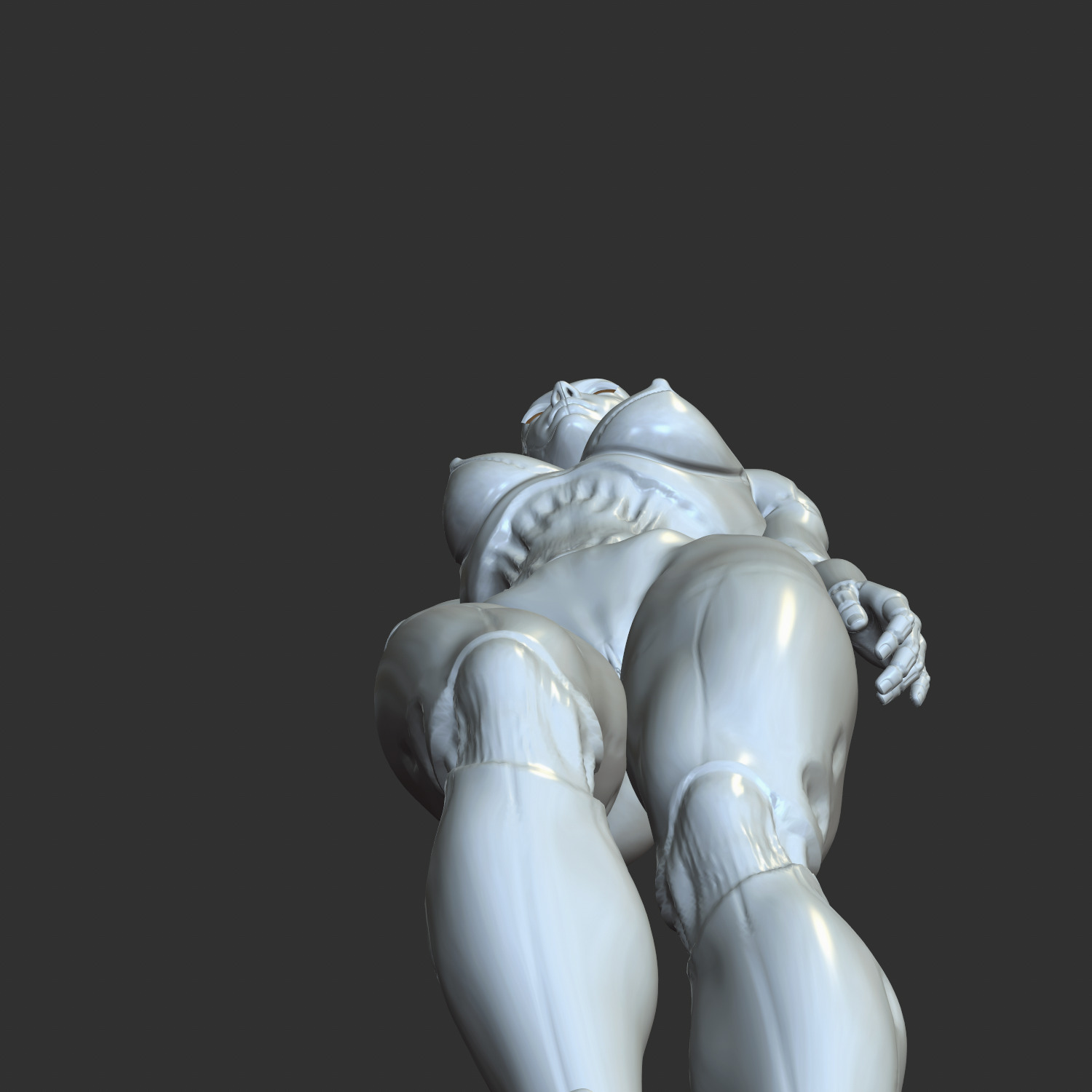 Hot Cyber Waifu Middle Finger STL Figure 3D print model_7