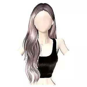 long wavy one side hair