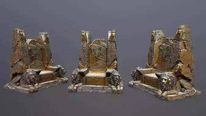 Lion Stone Throne