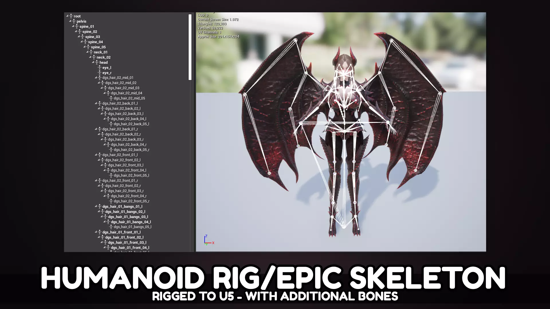 Dragon Girl Selaria Low-poly 3D model_12