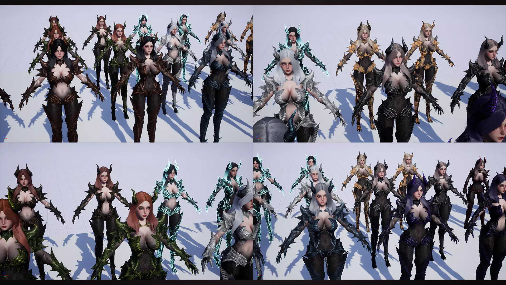 Dragon Girl Selaria Low-poly 3D model_21