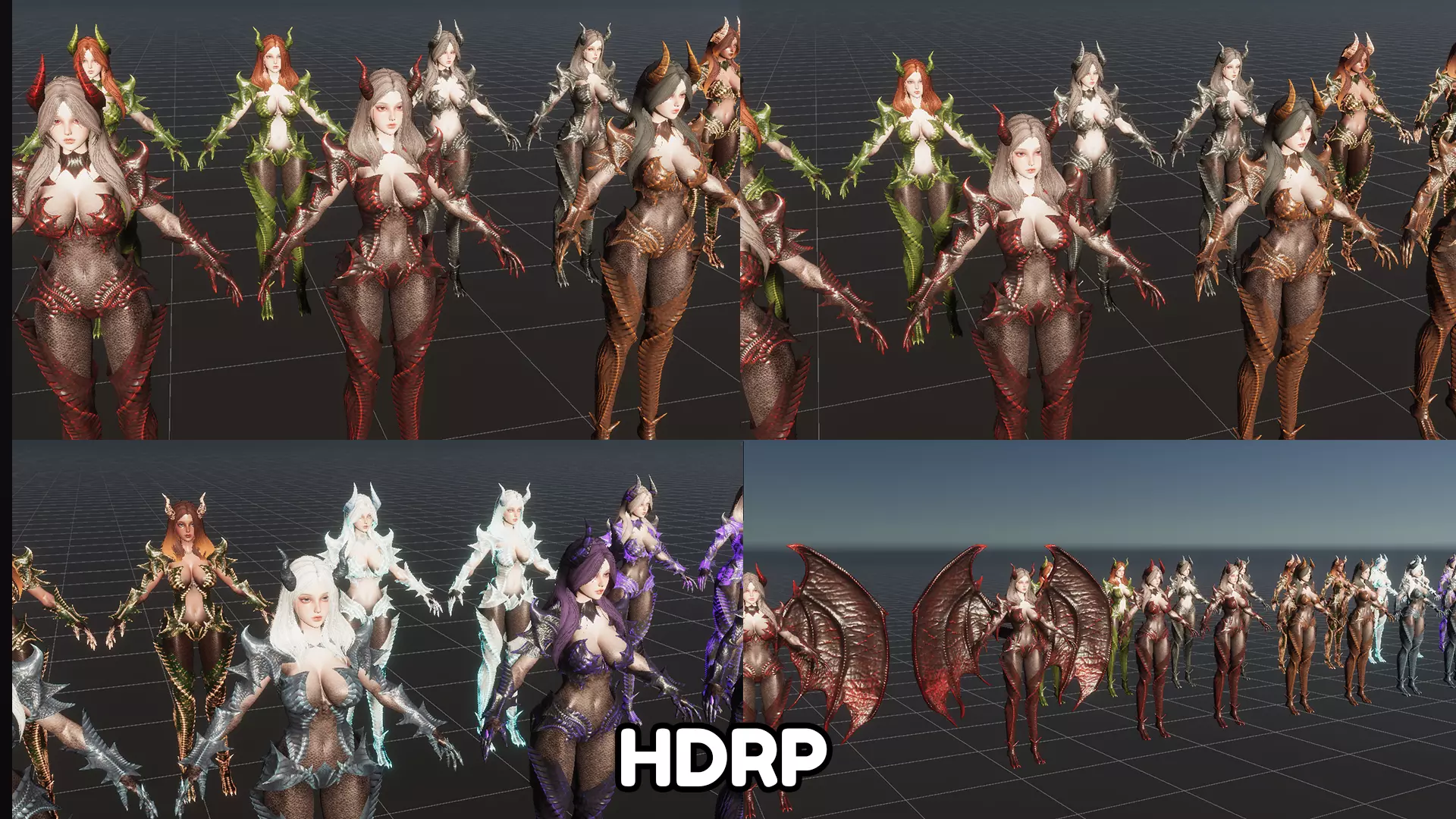 Dragon Girl Selaria Low-poly 3D model_22