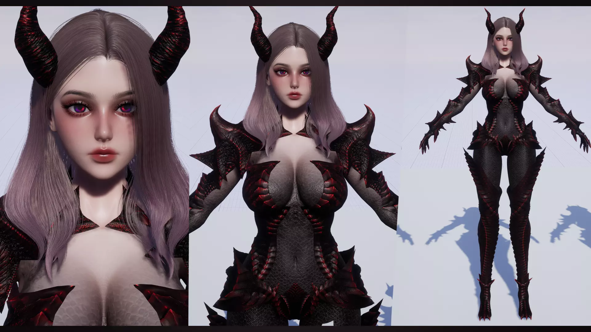 Dragon Girl Selaria Low-poly 3D model_19