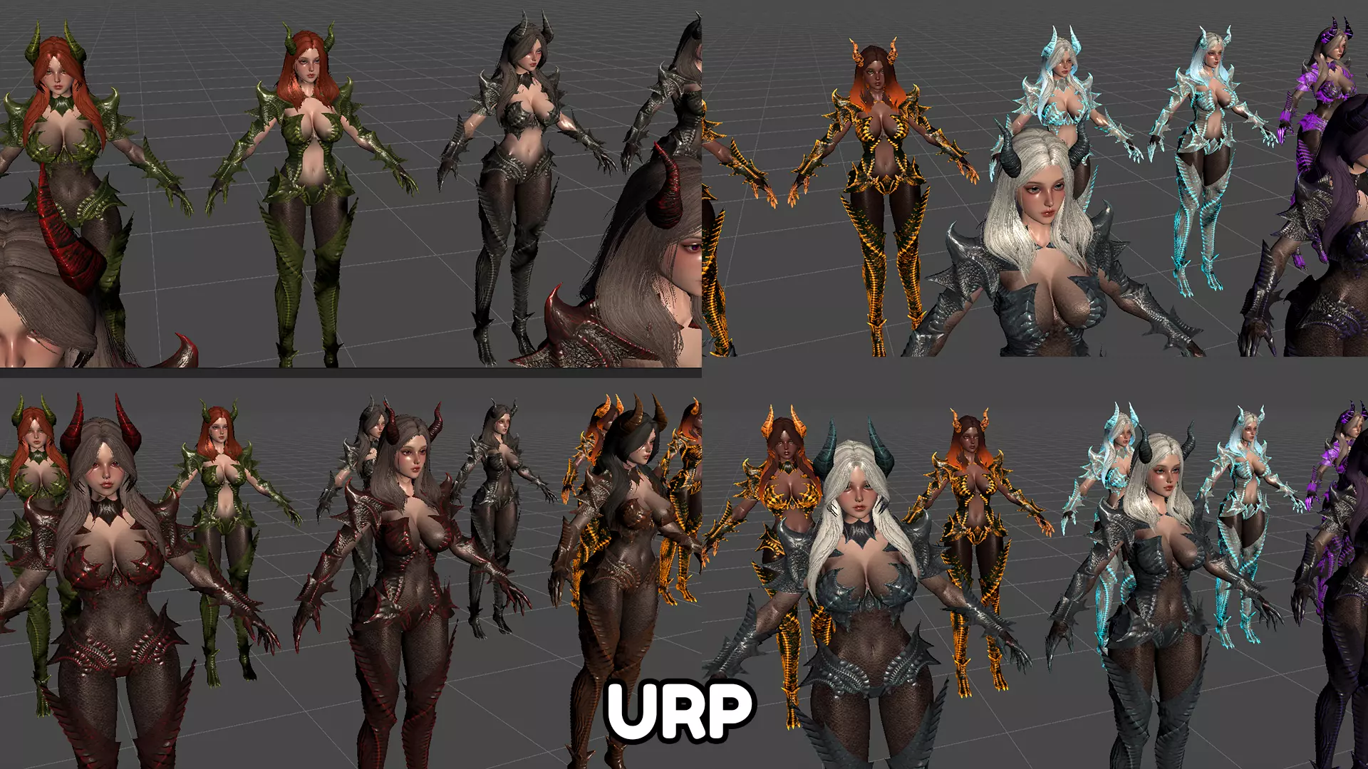 Dragon Girl Selaria Low-poly 3D model_25