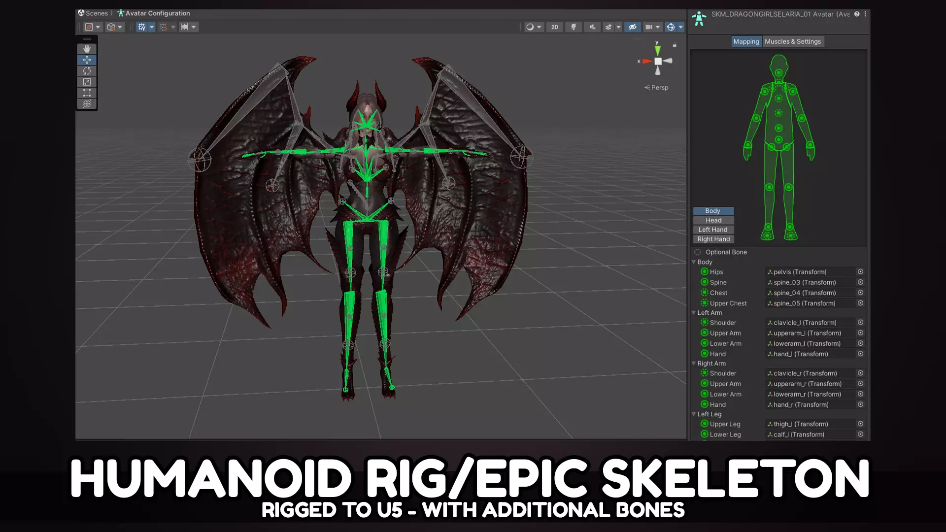 Dragon Girl Selaria Low-poly 3D model_13