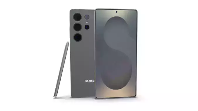 Samsung Galaxy S25 Ultra Titanium Jetblack  S-Pen 3D model