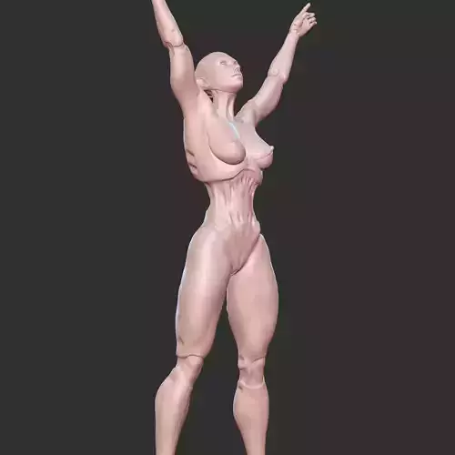 Cyberpunk AI Companion NSFW Erotic Figure STL 3D print model