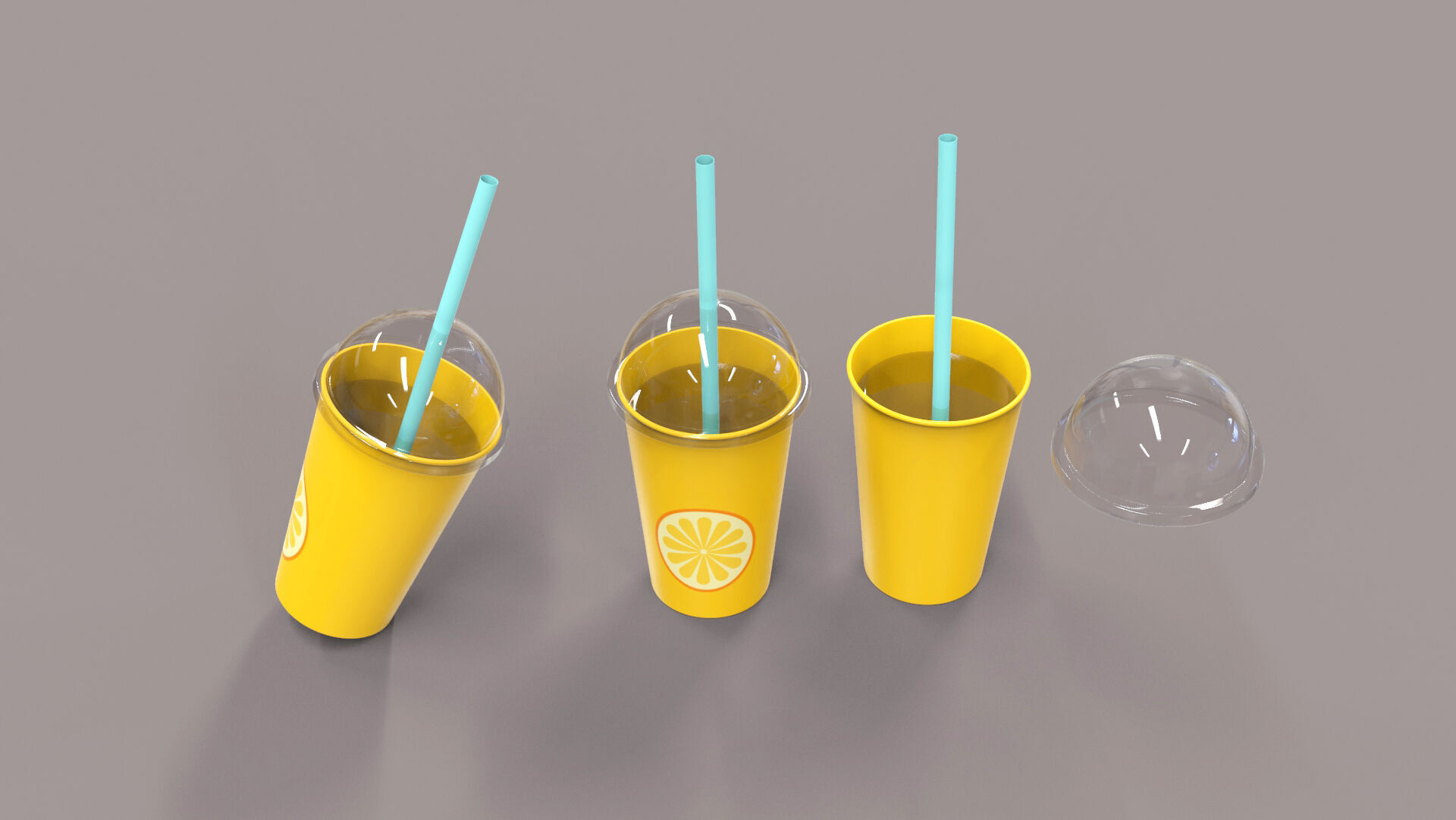 Low-Poly Cartoon Cup Paper 06  Low-poly 3D model_4