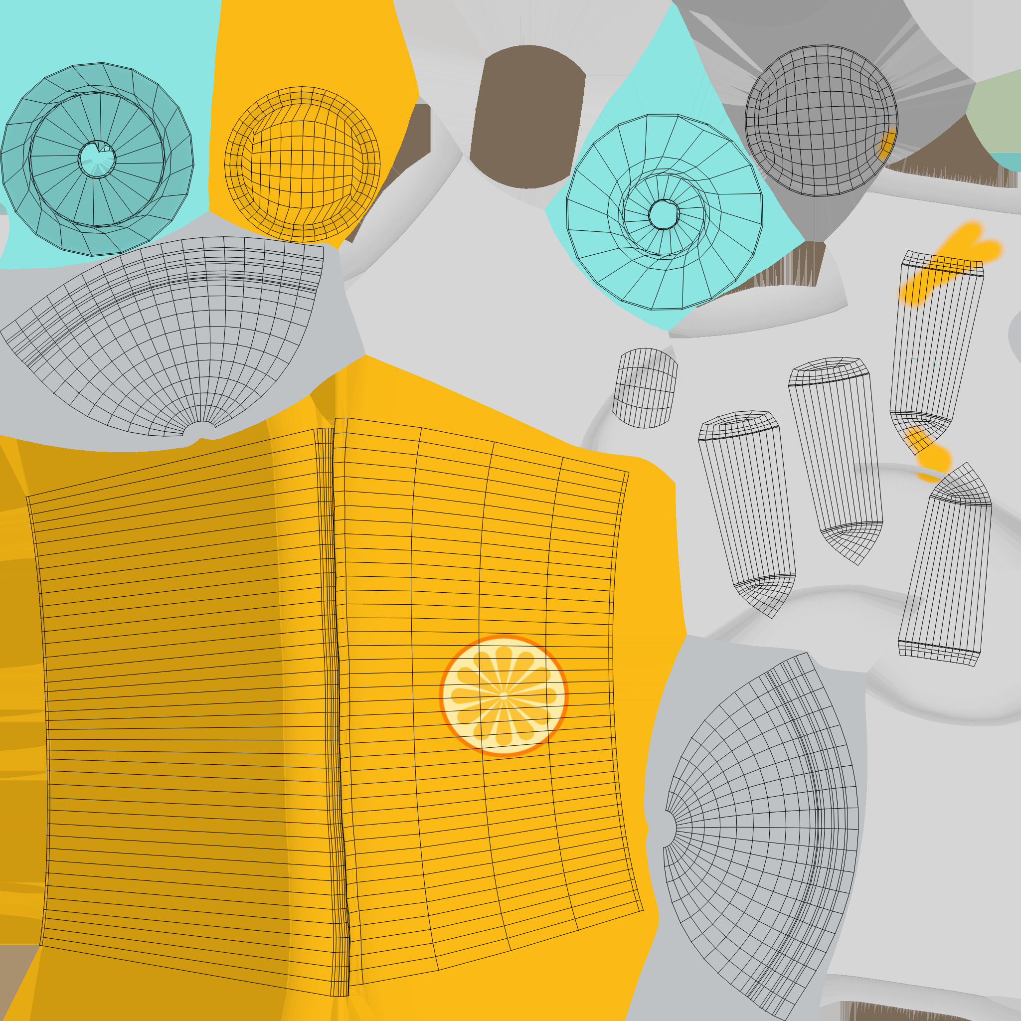 Low-Poly Cartoon Cup Paper 06  Low-poly 3D model_5