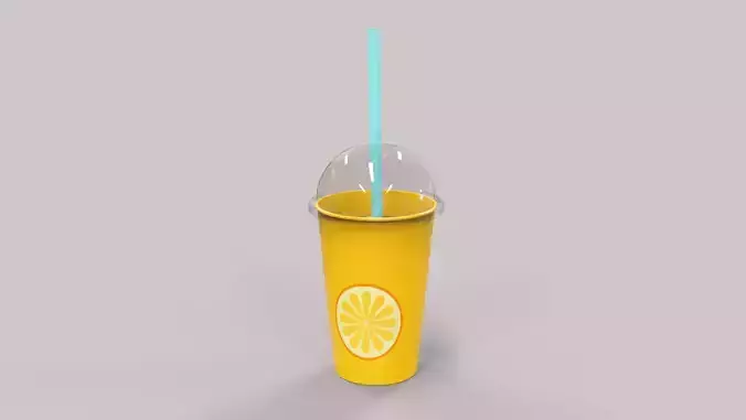Low-Poly Cartoon Cup Paper 06  Low-poly 3D model