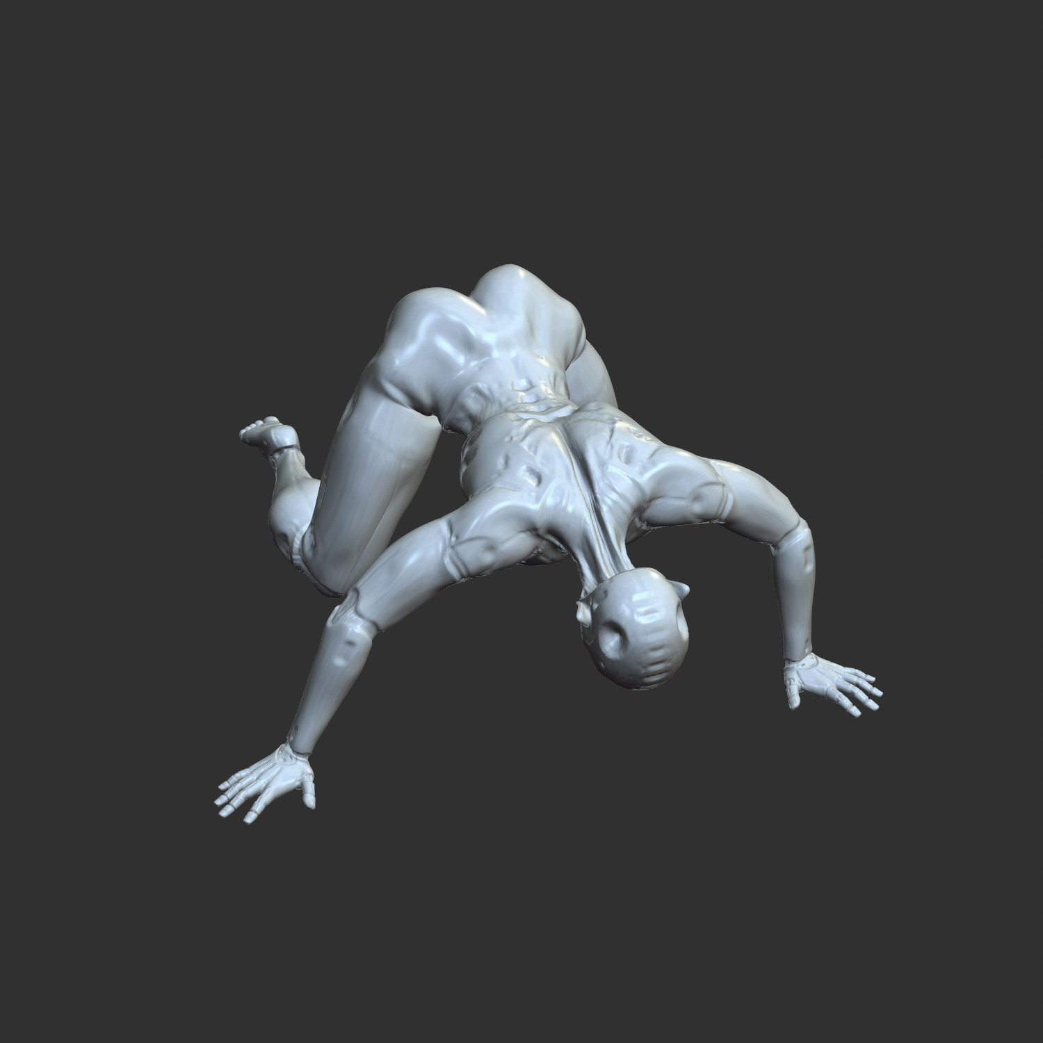 Thicc Cyber Girl Bending Over NSFW 3D Print STL 3D print model_6