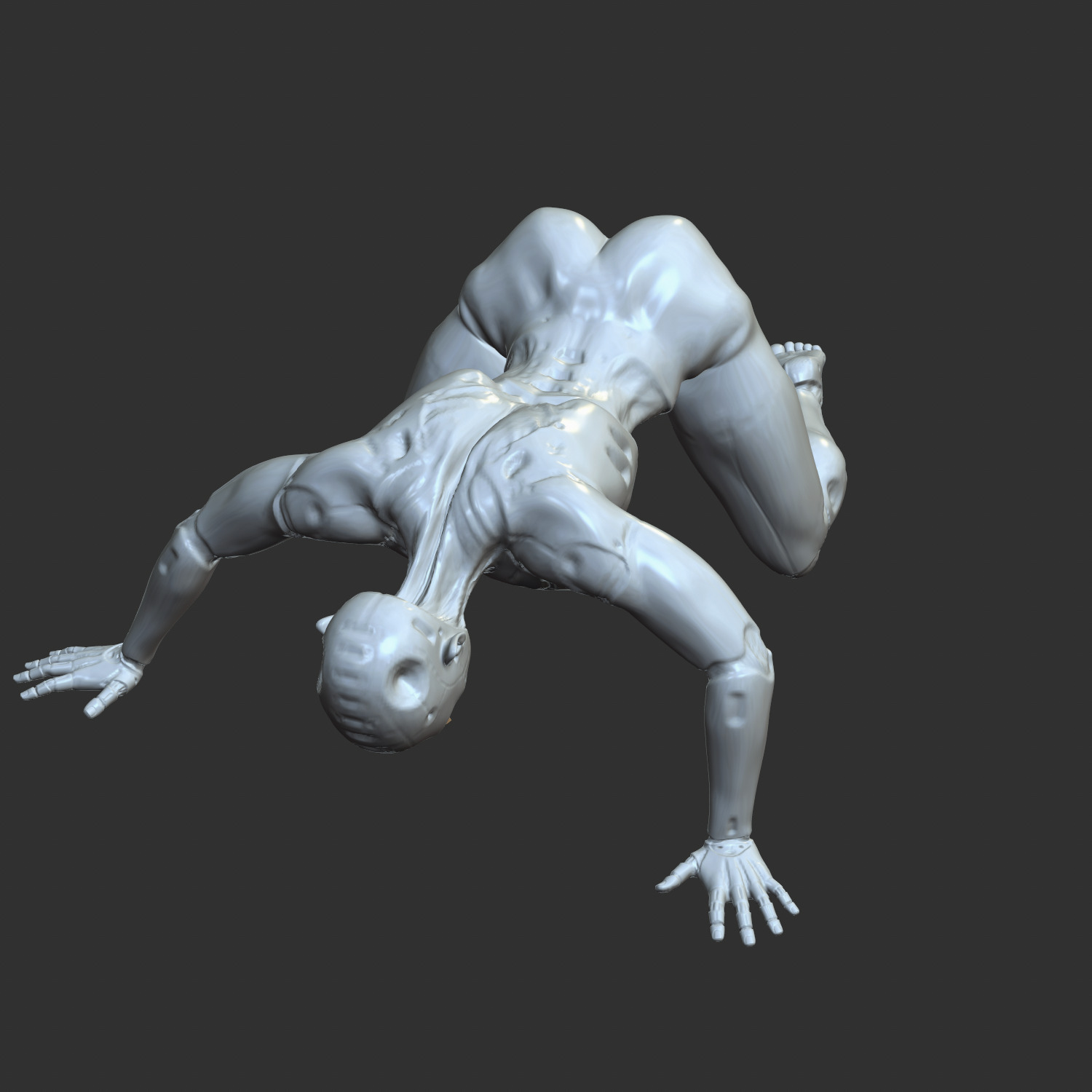 Thicc Cyber Girl Bending Over NSFW 3D Print STL 3D print model_5