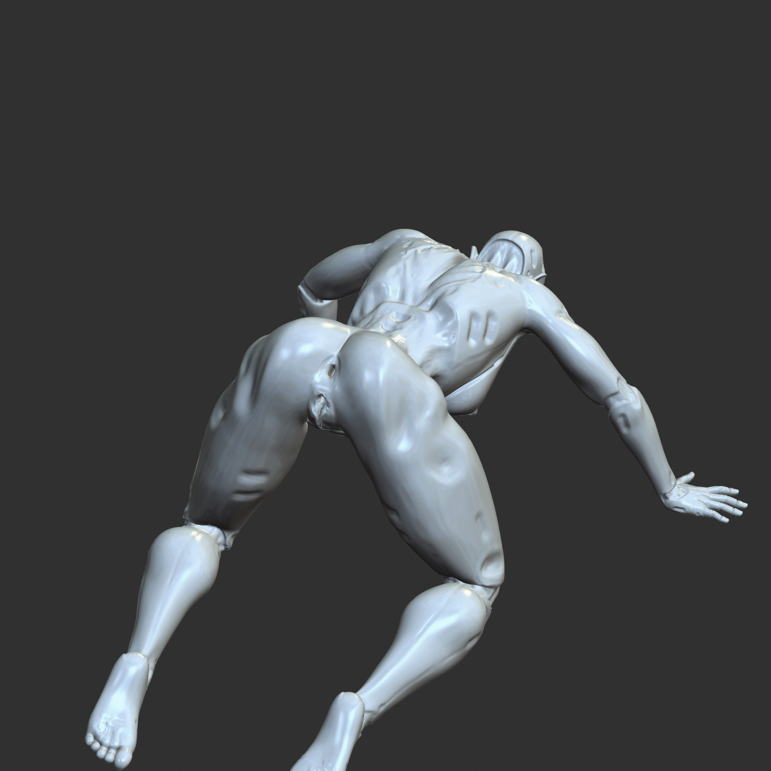 Thicc Cyber Girl Bending Over NSFW 3D Print STL 3D print model_1