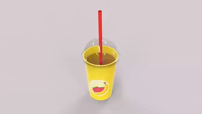 Low-Poly Cartoon Cup Paper 07 Low-poly 3D model