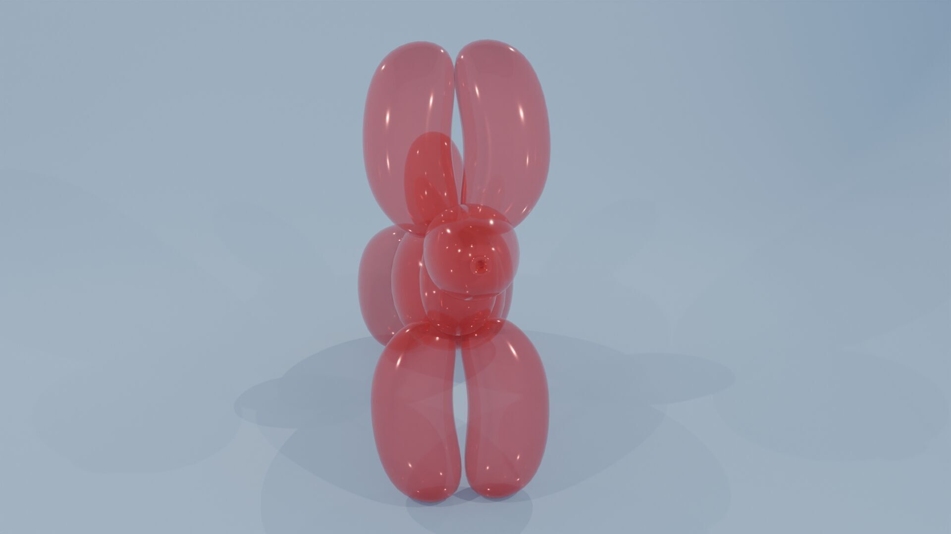 Dog Balloon Low-poly 3D model_8