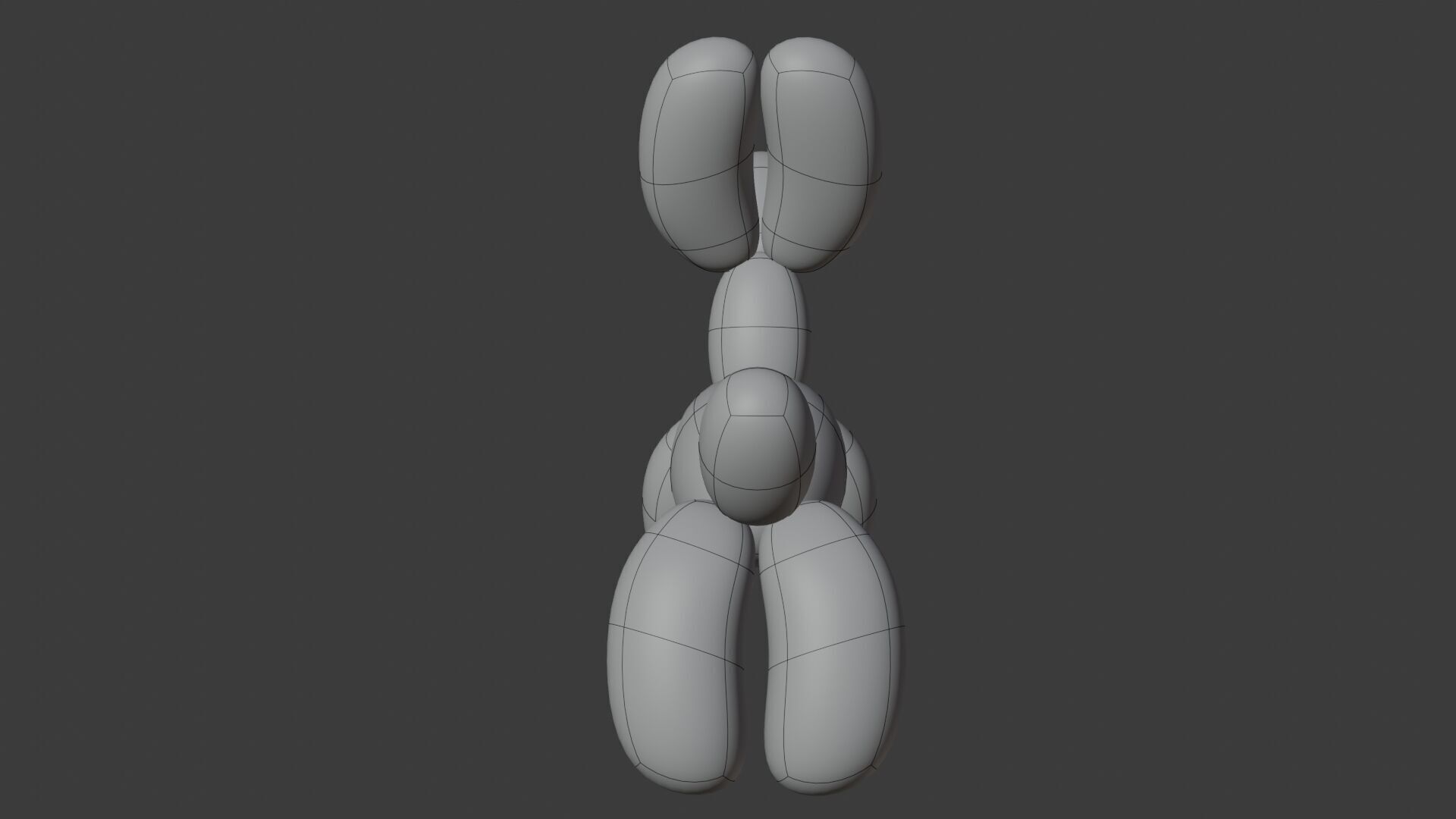Dog Balloon Low-poly 3D model_15