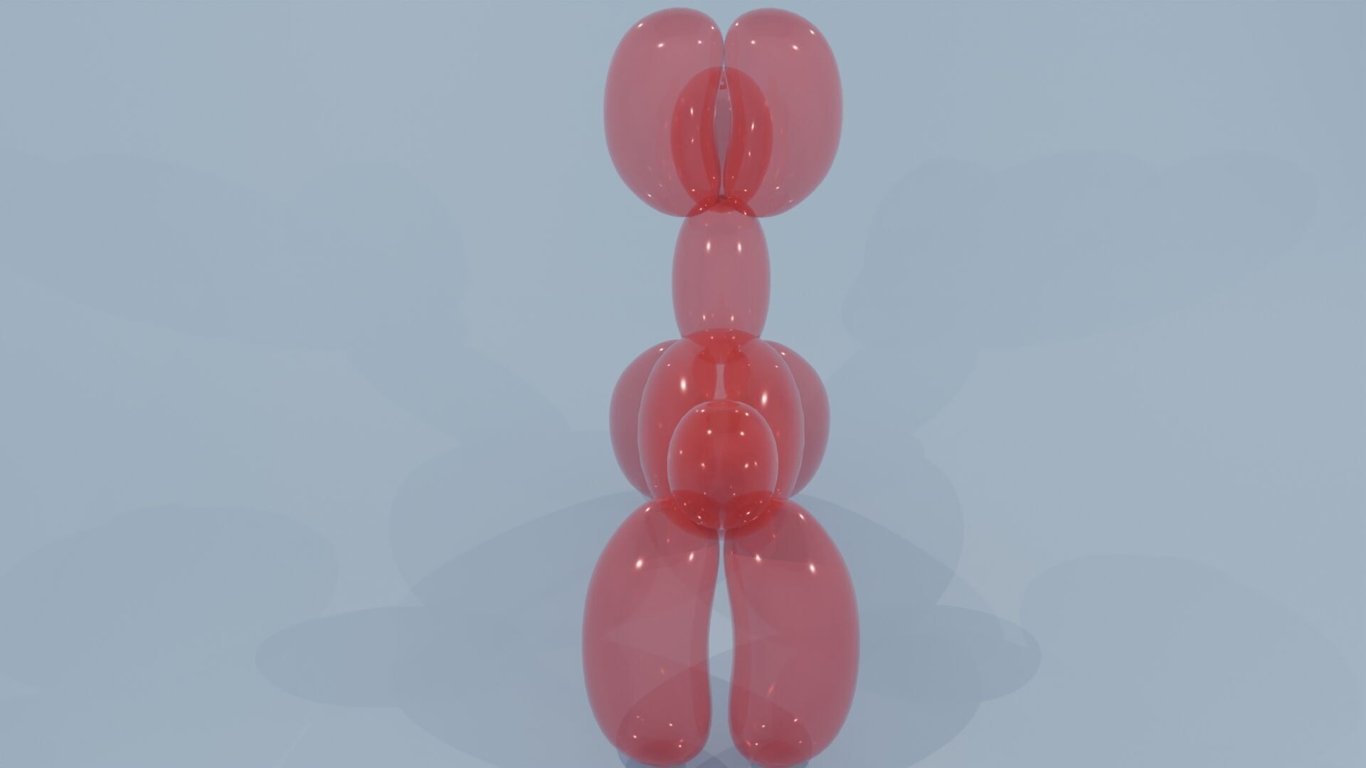 Dog Balloon Low-poly 3D model_7