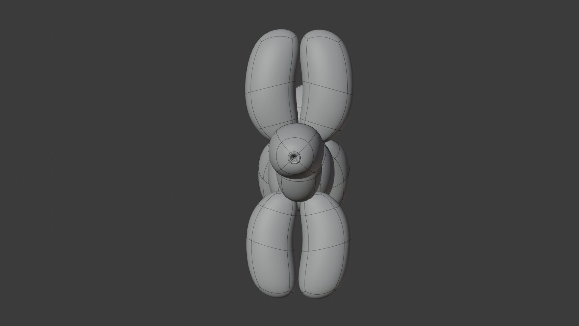 Dog Balloon Low-poly 3D model_13