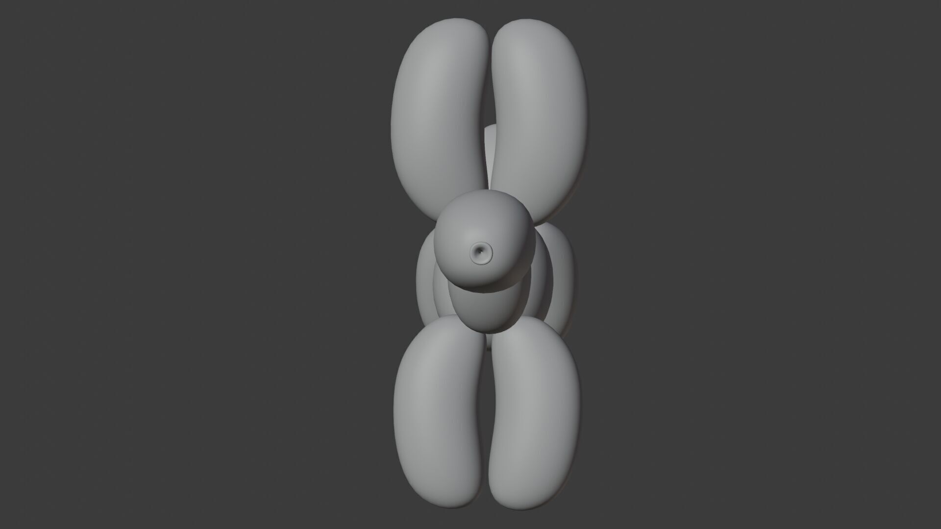 Dog Balloon Low-poly 3D model_12