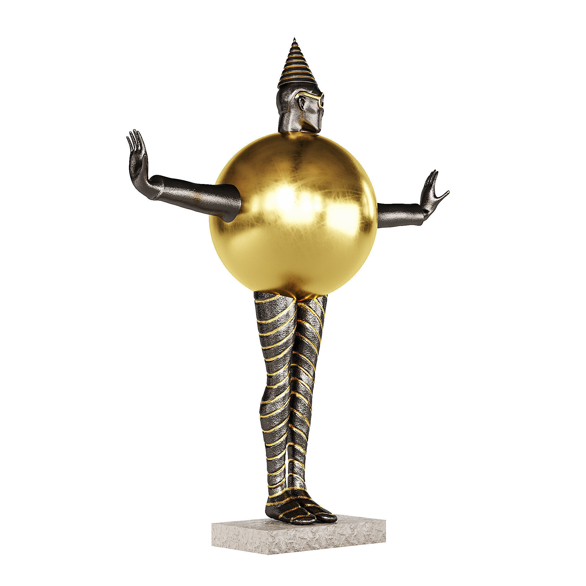 Global Views Bauhaus Sphere Woman Home Decor 3D model_2