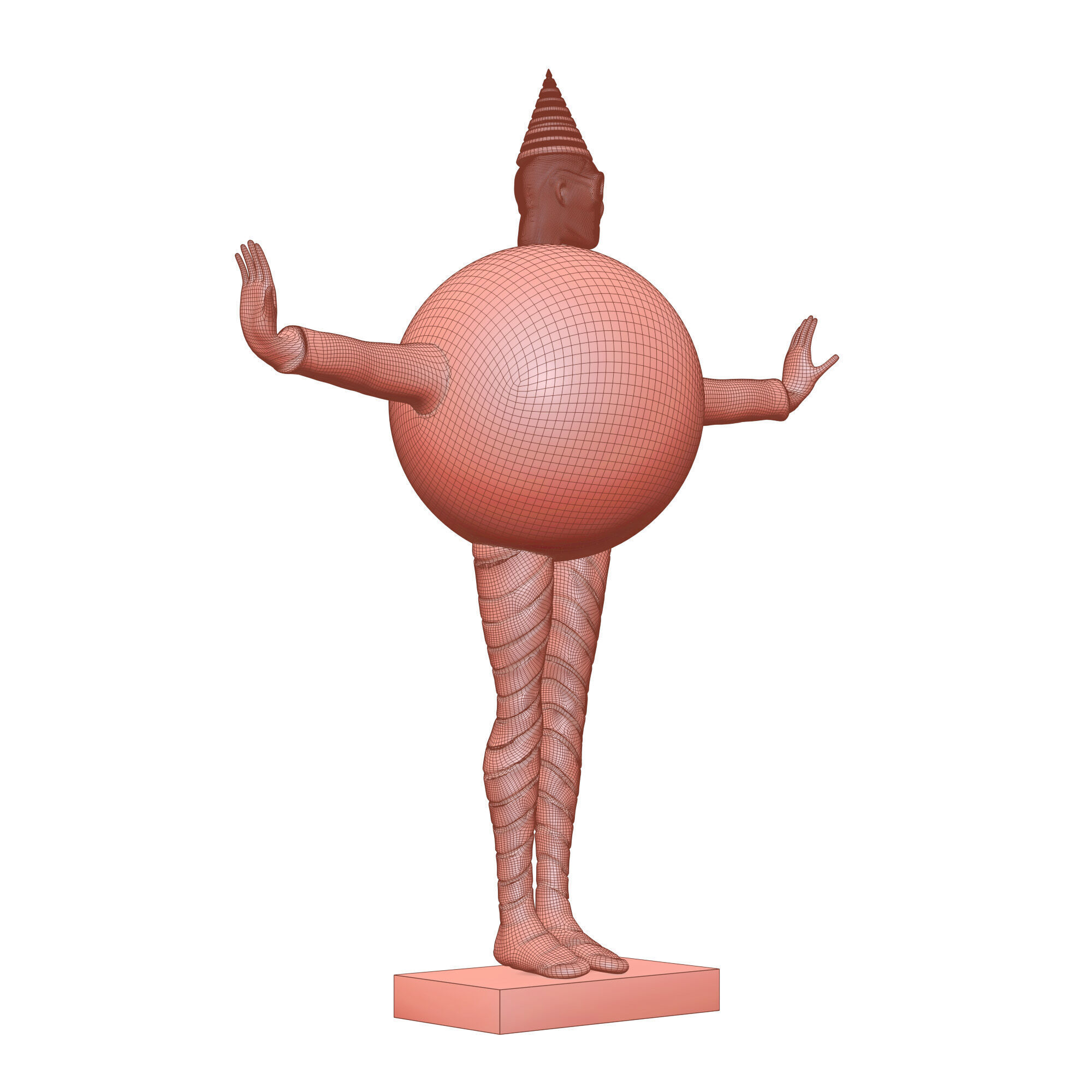Global Views Bauhaus Sphere Woman Home Decor 3D model_3
