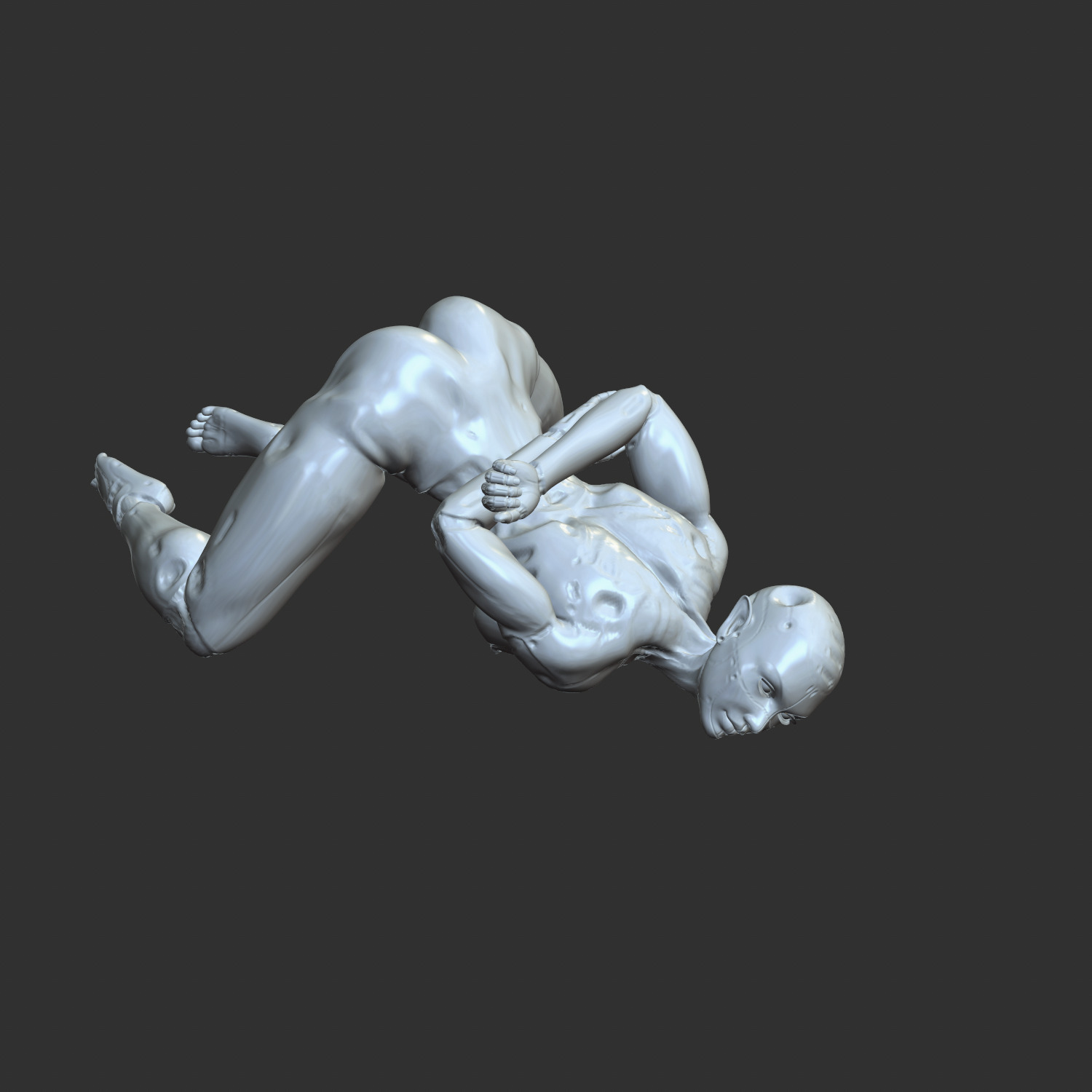 Thicc Android Girl Cyberpunk Erotic Figure STL 3D print model_5