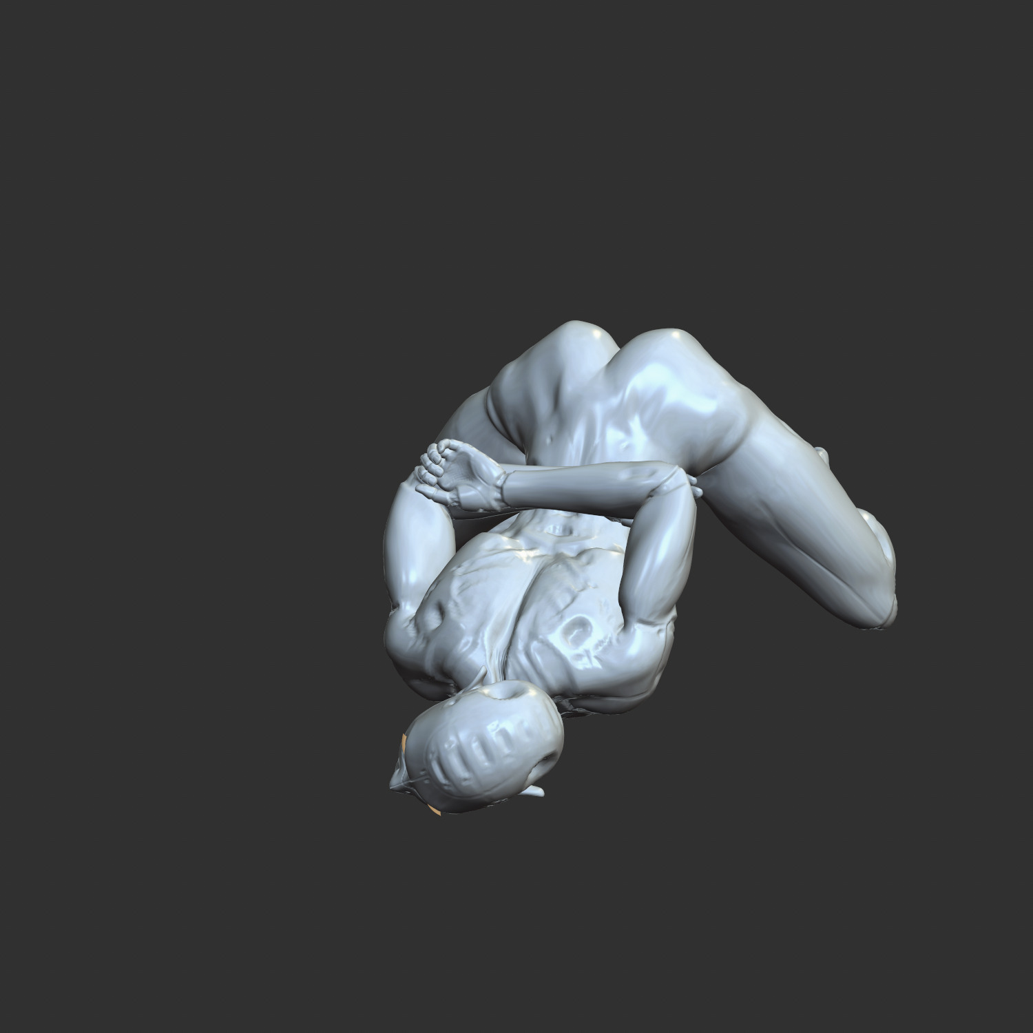 Thicc Android Girl Cyberpunk Erotic Figure STL 3D print model_4