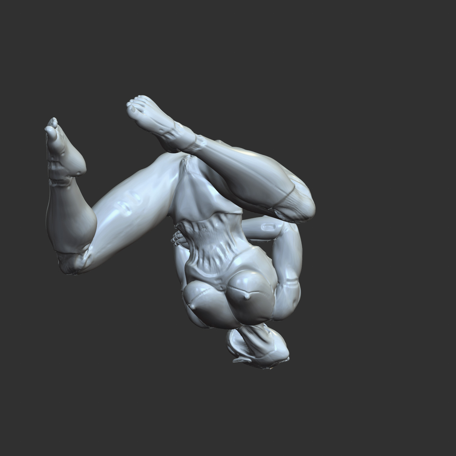 Thicc Android Girl Cyberpunk Erotic Figure STL 3D print model_1