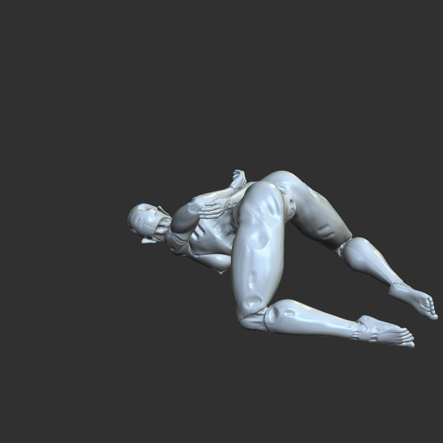 Thicc Android Girl Cyberpunk Erotic Figure STL 3D print model_3