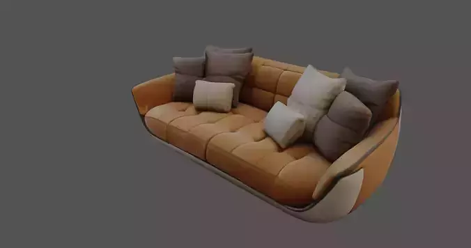 Modern Designer Sofa with Plush Cushions