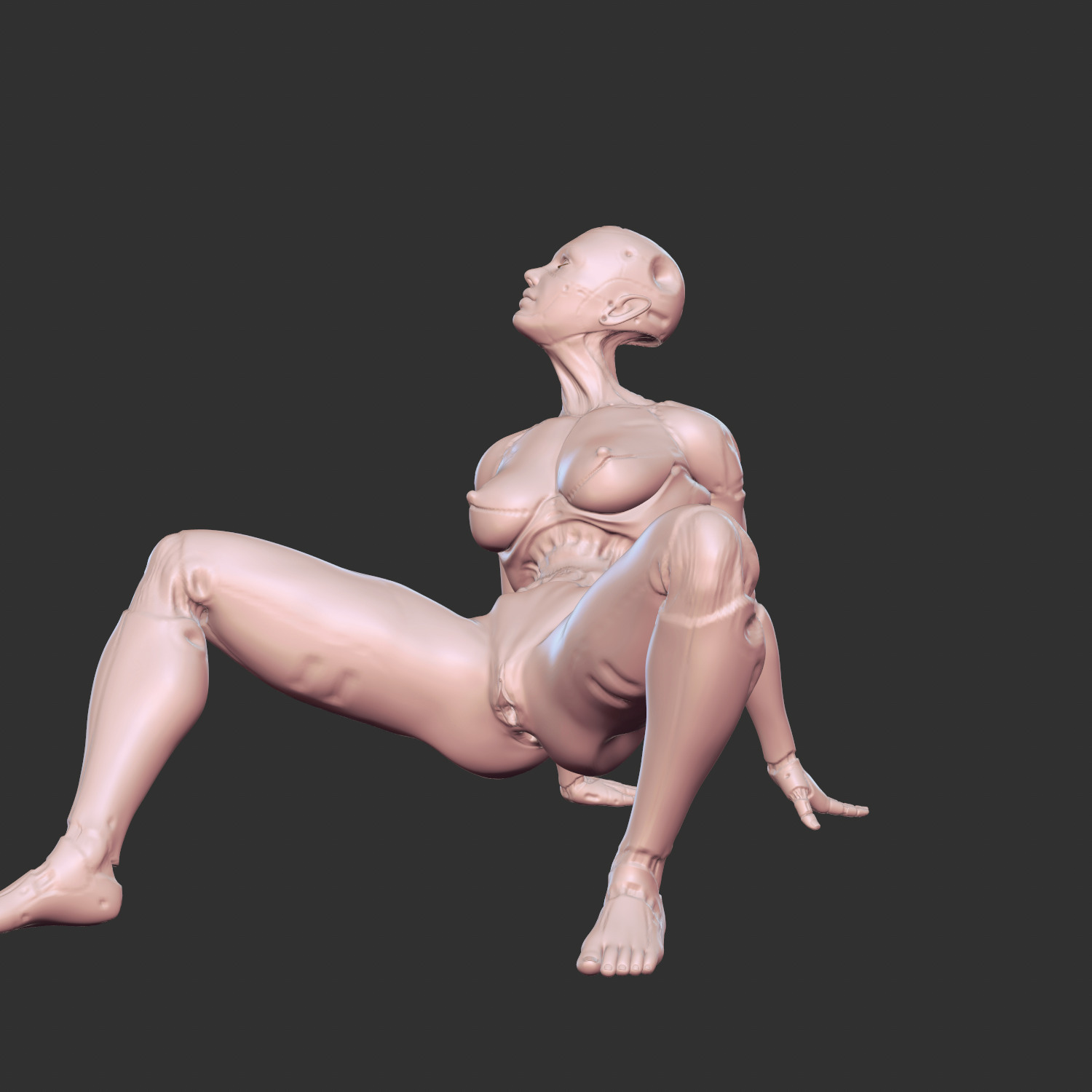 Sexy Cyborg Girl NSFW 3D Print Model STL 3D print model_2
