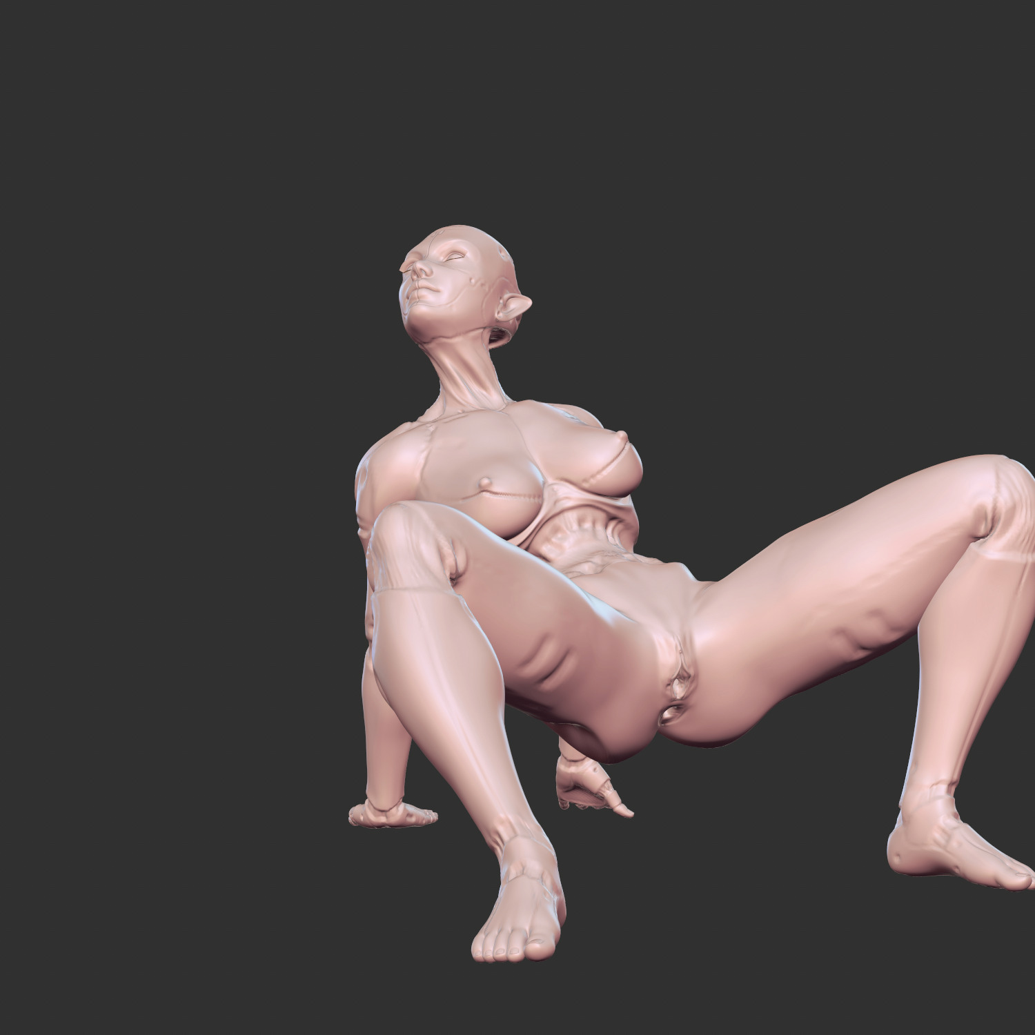 Sexy Cyborg Girl NSFW 3D Print Model STL 3D print model_1