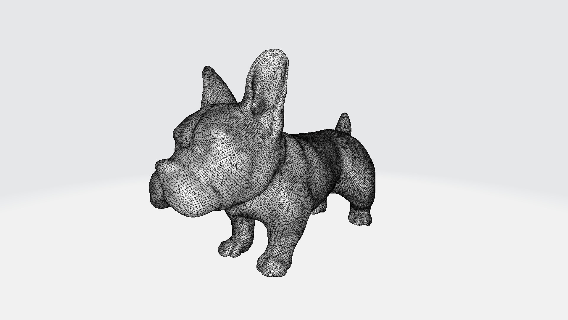 3d model Brown french bulldog isolated on a Portrait of a dog 3D model_5