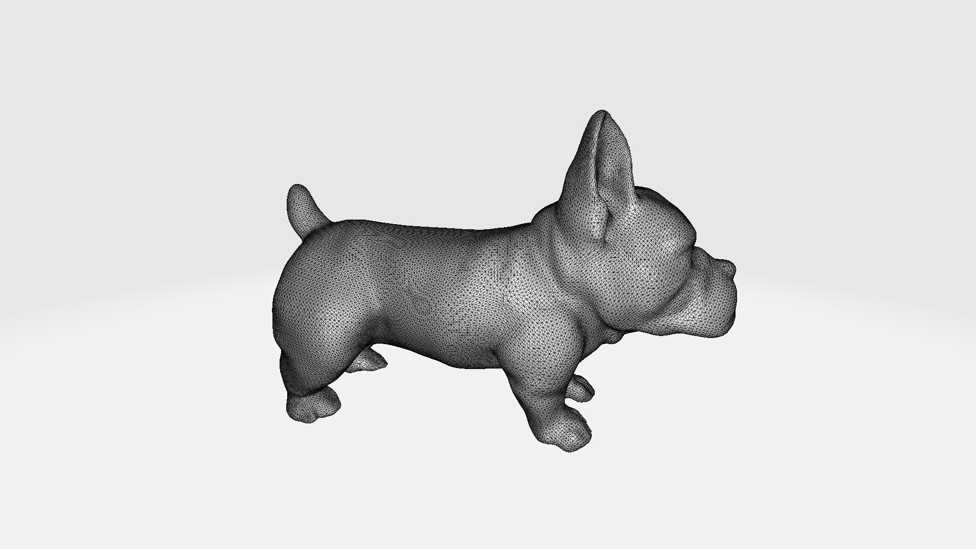 3d model Brown french bulldog isolated on a Portrait of a dog 3D model_6