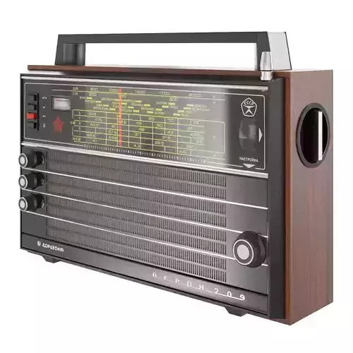 Ocean 209 Radio Receiver Low-poly 3D model