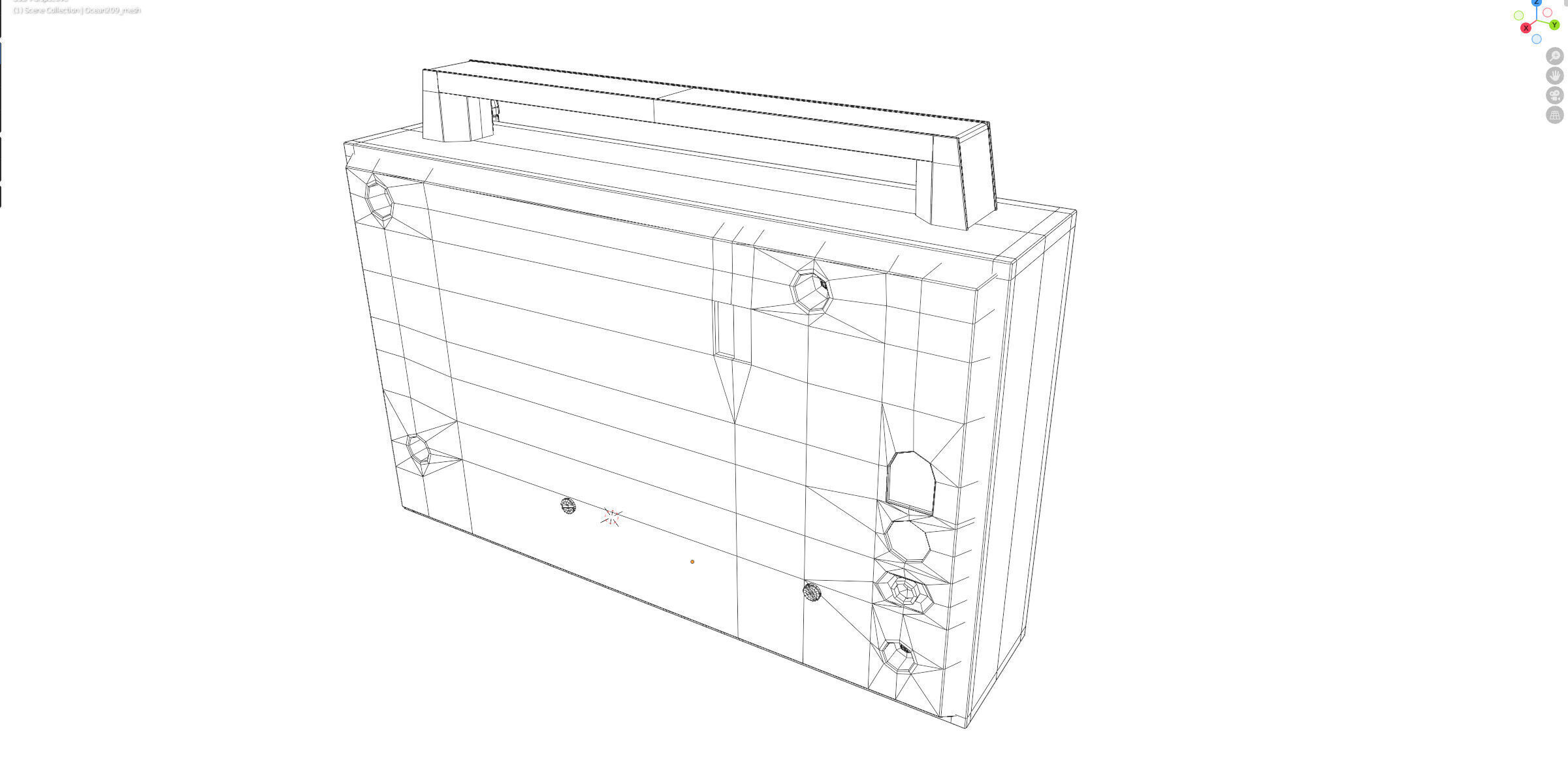 Ocean 209 Radio Receiver Low-poly 3D model_14
