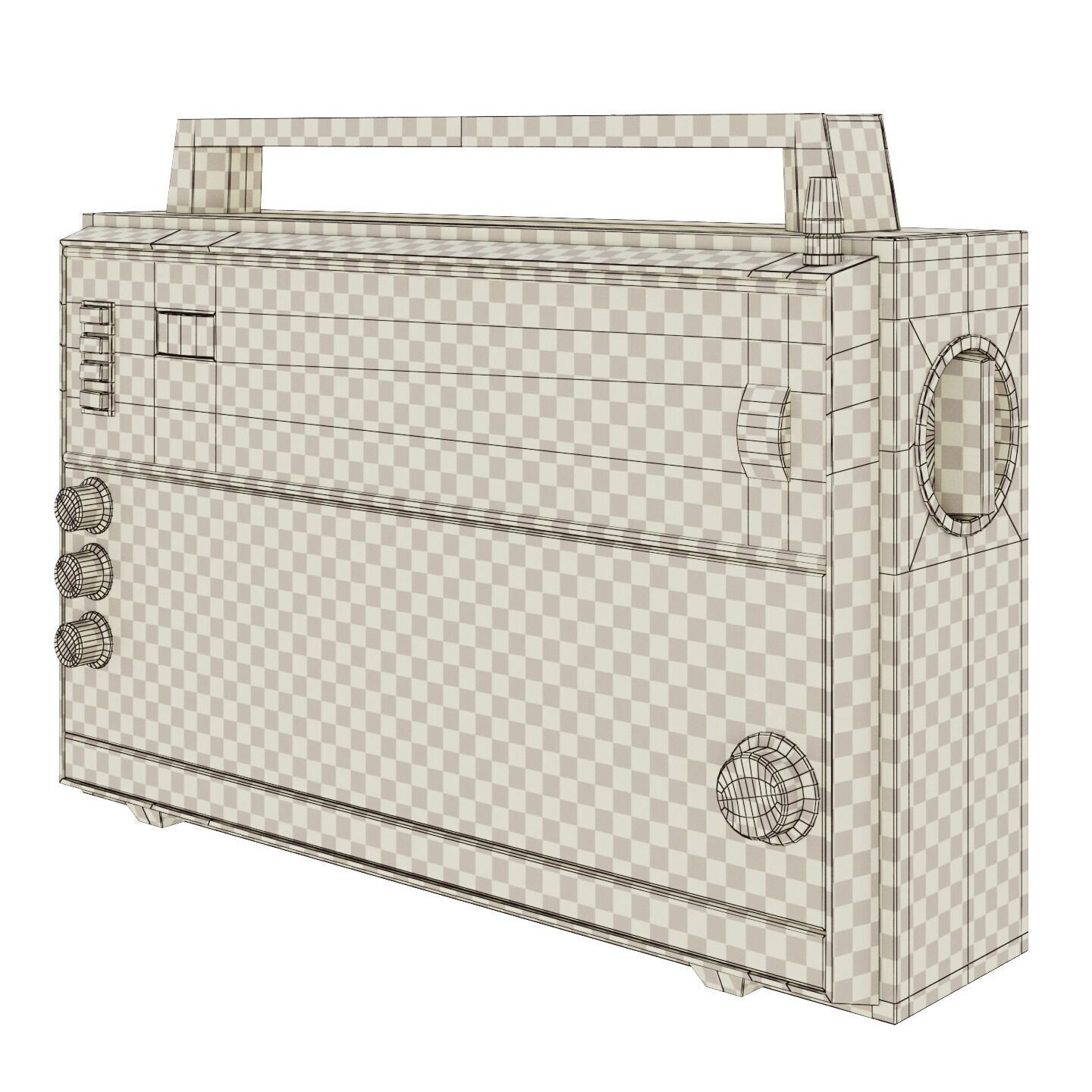 Ocean 209 Radio Receiver Low-poly 3D model_4