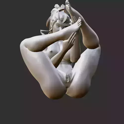 Sexy Anime Waifu Playful Erotic Pose 3D Print STL