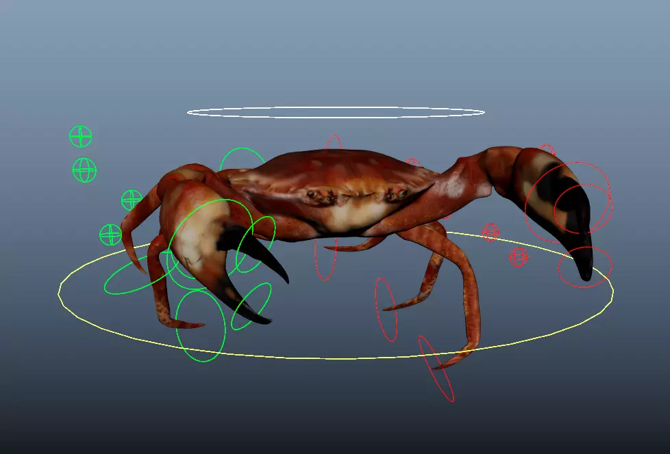 Crab Rig Low-poly 3D model