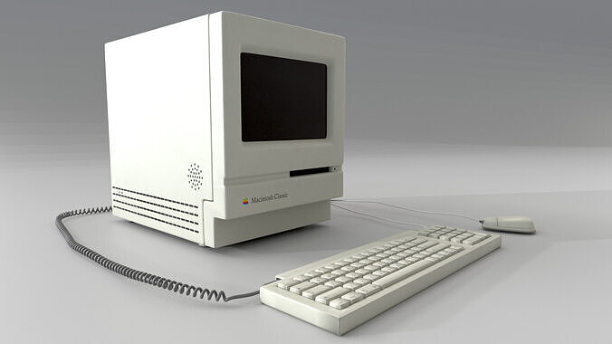 Computer Macintosh Classic 3D Model Low-poly 3D model