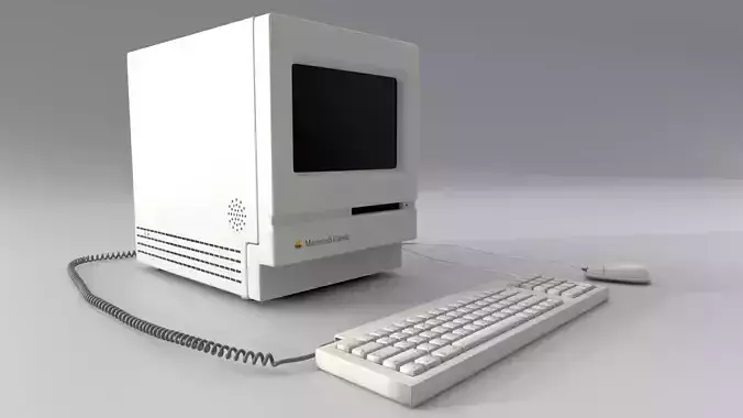 Computer Macintosh Classic 3D Model Low-poly 3D model