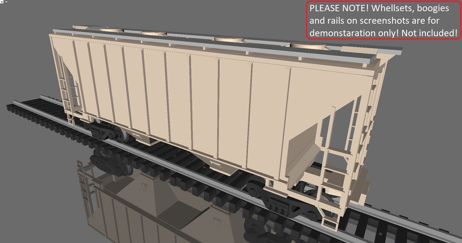 Trinity Rail 2-bay 37 ft Covered Hopper printable in H0 Scale 3D print model_2