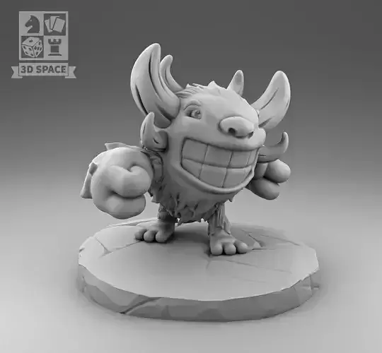 Horned stag 3D print model