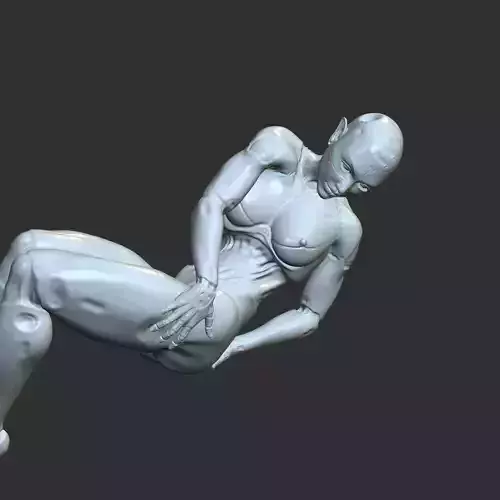 Seductive Mecha Babe NSFW Pin-Up 3D Model