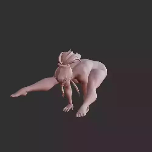 Naughty Hentai Girl Busty Erotic Statue STL