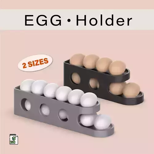 3D Egg Holder 2 Size Egg Dispenser Egg Storage Modern Unit 3D print model
