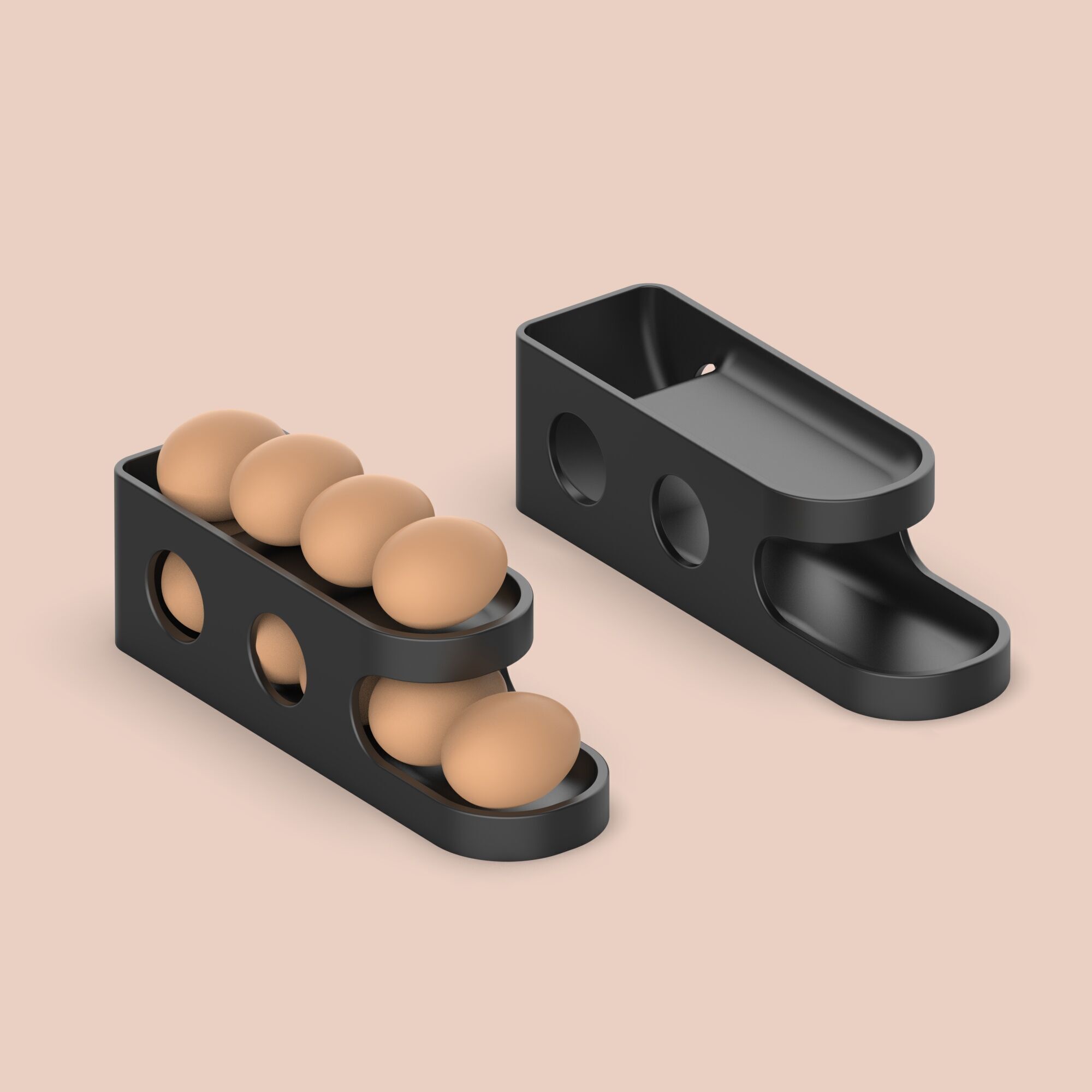 3D Egg Holder 2 Size Egg Dispenser Egg Storage Modern Unit 3D print model_5